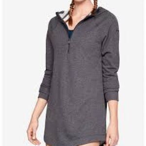 UA Gray Quarter-Zip Terry Tunic Sweatshirt
